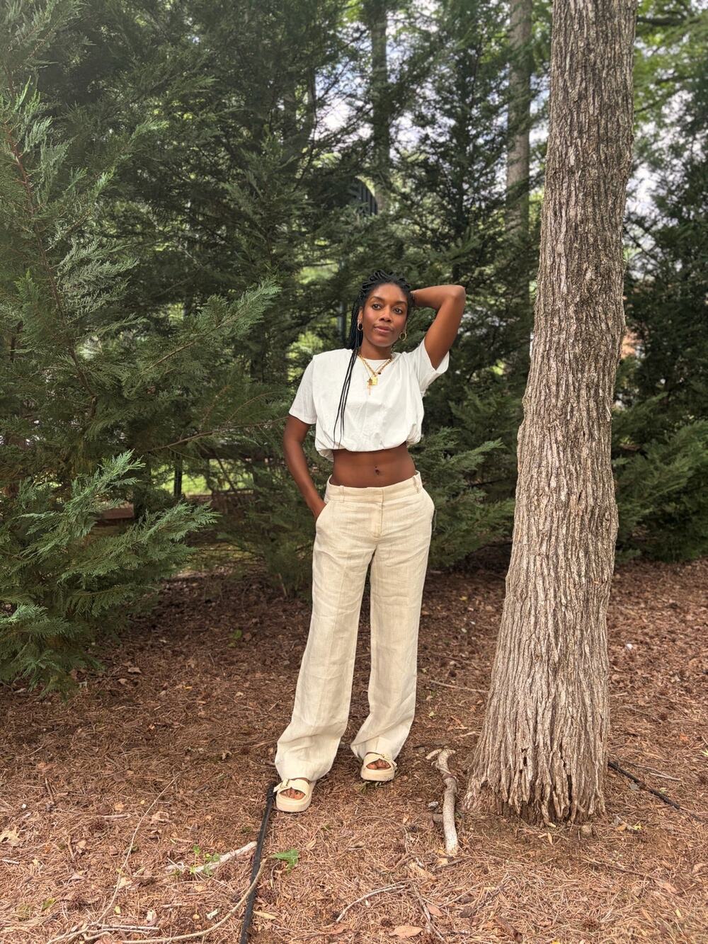 J.Crew 100% Linen Wide Leg Trouser Pants